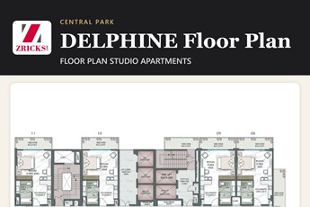 Central Park DELPHINE Floor Plan: Studio Apartments