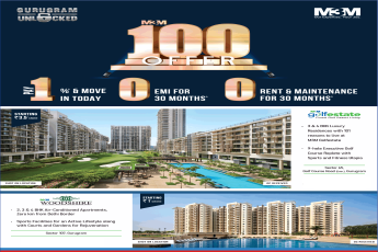 M3M 100 Offer at M3M Golf Estate, Sector 65 and M3M Woodshire, Sector 107 in Gurgaon