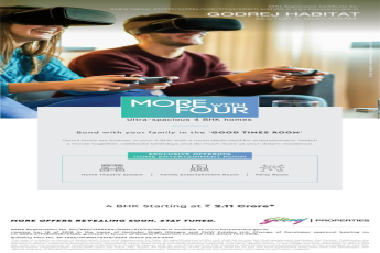 Ultra-spacious 4 BHK home price starting Rs  2.11 Cr at Godrej Habitat in Gurgaon