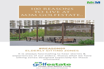 Sitting zones designed to listen stories from your elders at M3M Golf Estate