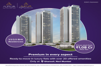 Book 1, 2 & 3.5 BHK residencies Rs 1.08 Cr. at Aurum Q Residences, Navi Mumbai