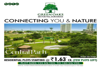 Residential plots starting Rs 1.63 Cr. (few plots left) at BPTP Green Oaks, Gurgaon