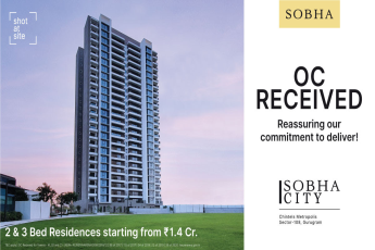 OC Received 2 and 3 BHK residences Rs 1.4 Cr at Sobha City in Sector 108, Gurgaon