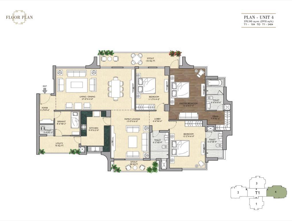 Vipul Aarohan Floor Plan