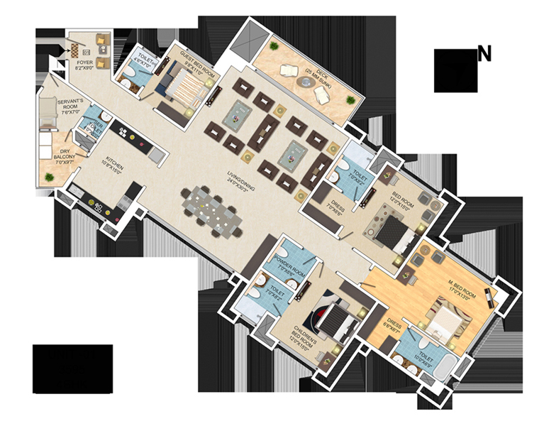 Mantri DSK Pinnacle Floor Plan