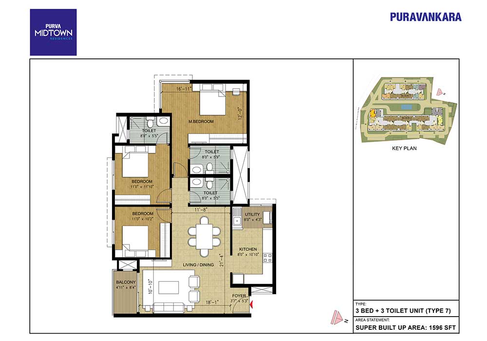 Purva Midtown Residences Floor Plan