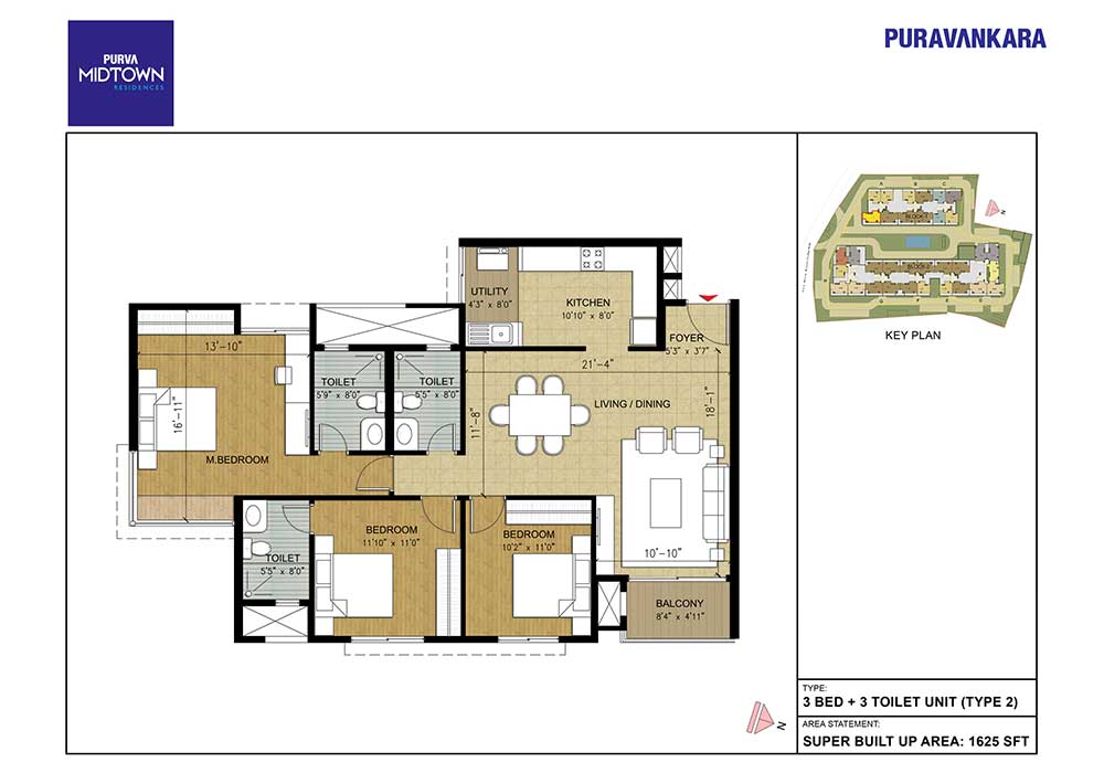 Purva Midtown Residences Floor Plan