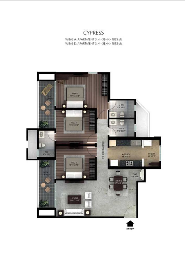 Hiranandani Cypress Floor Plan