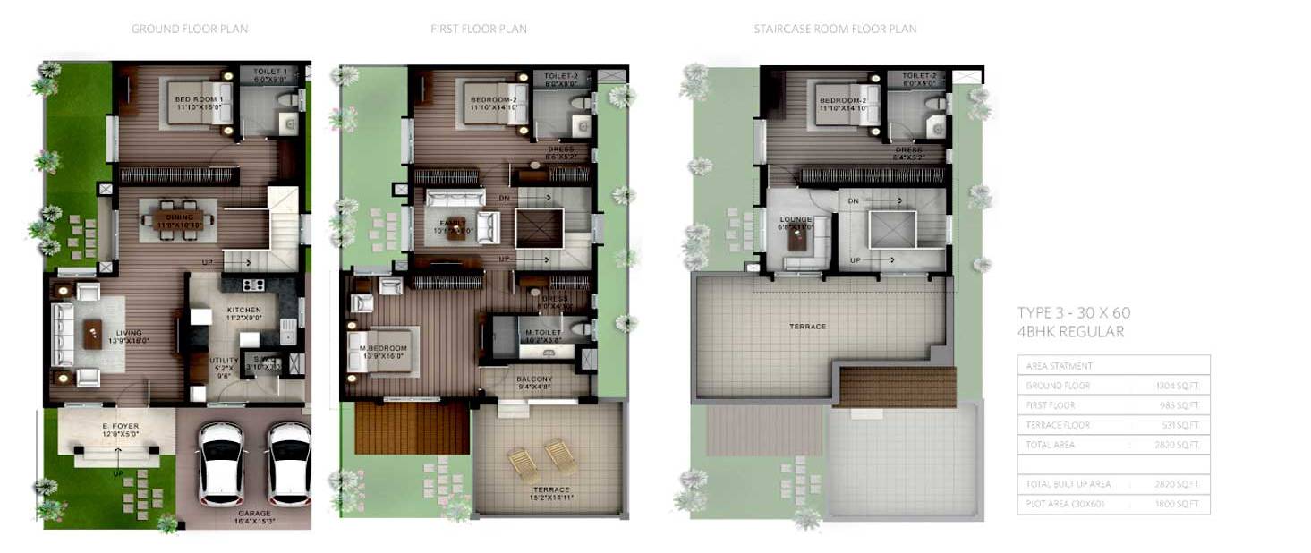 Hiranandani Cottages Floor Plan