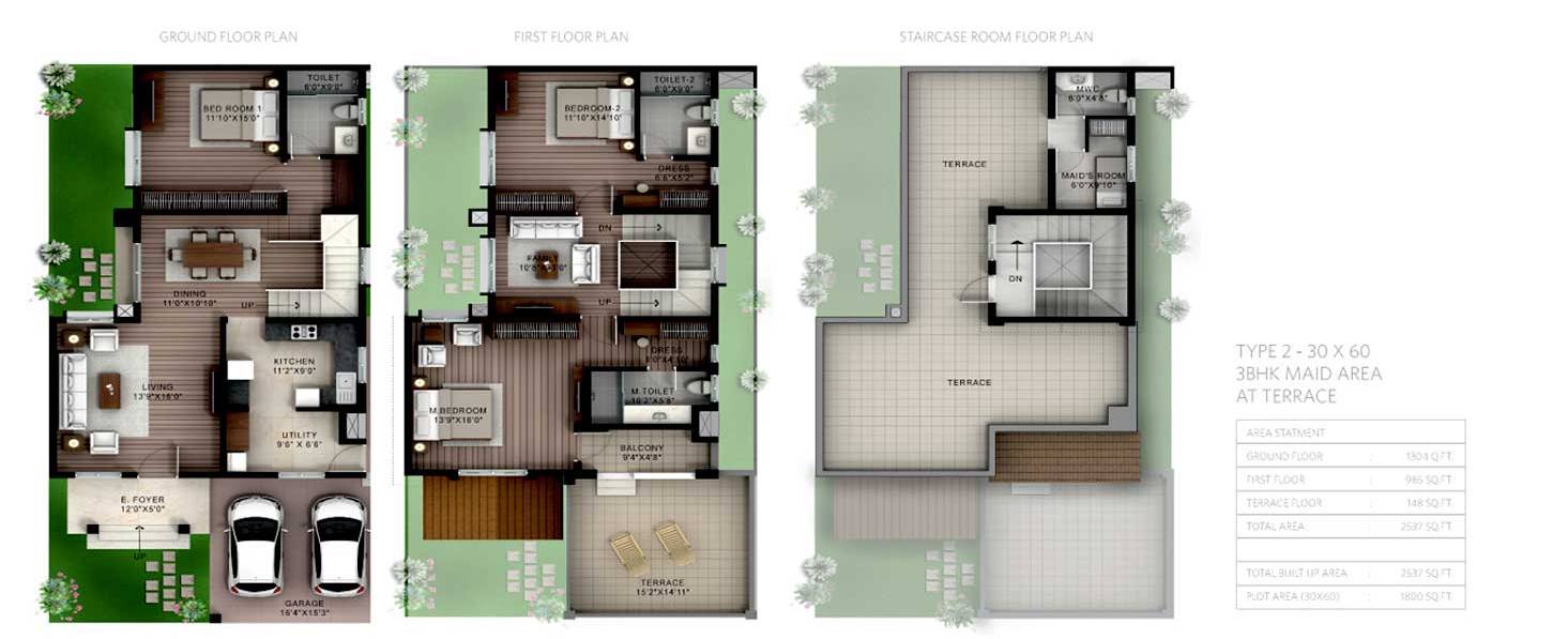 Hiranandani Cottages Floor Plan
