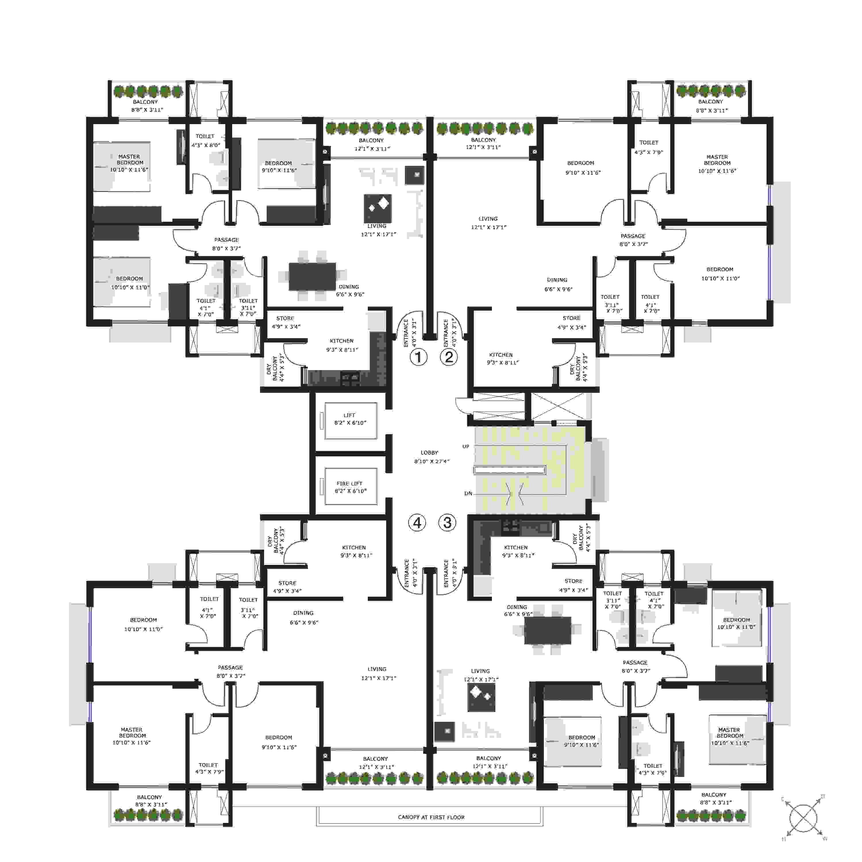 Godrej Garden City Floor Plan