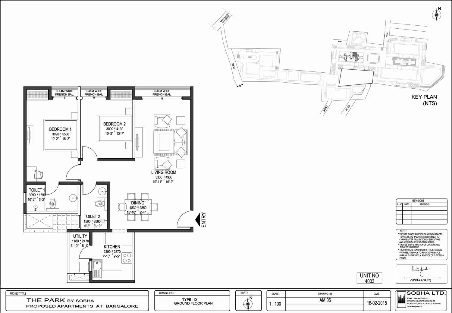 Sobha The Park And The Plaza Floor Plan
