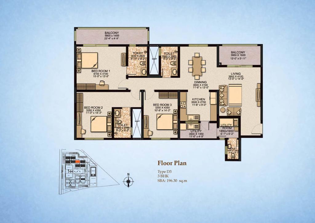 Sobha City Casa Paradiso Floor Plan