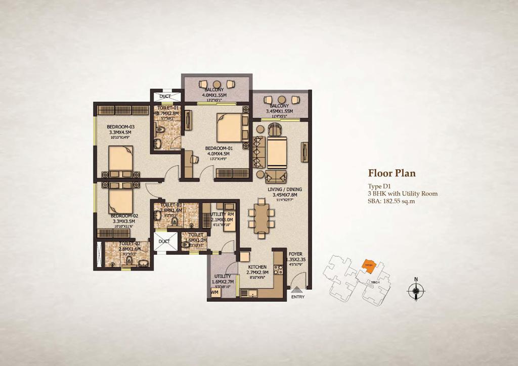 Sobha City Casa Serenita Floor Plan