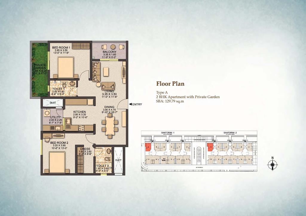 Sobha City Santorini Floor Plan