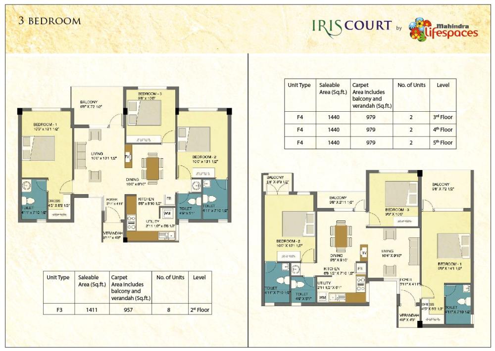 Mahindra Iris Court Floor Plan