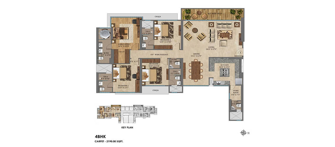 The Wadhwa W54 Floor Plan