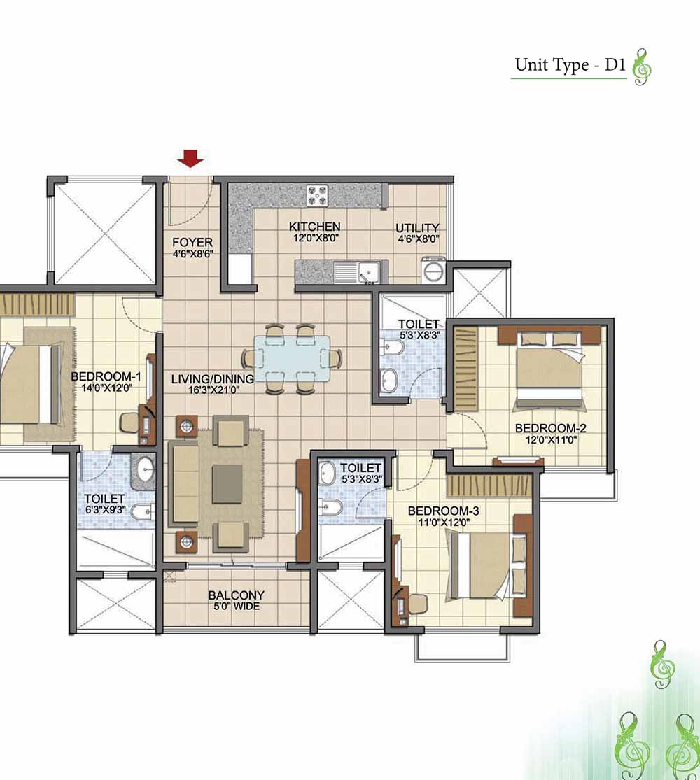 Prestige Song Of The South Floor Plan