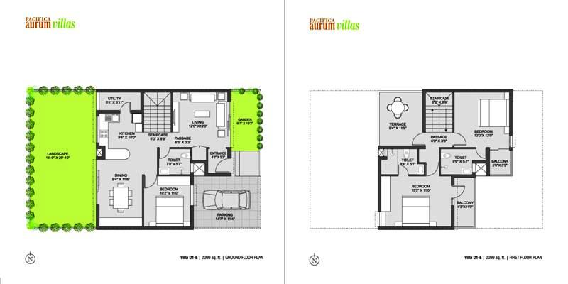 Pacifica Aurum Villas Floor Plan