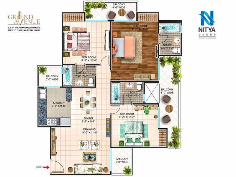 Nitya Grand Avenue Floor Plan