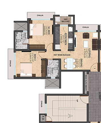 Rustomjee Meridian Floor Plan