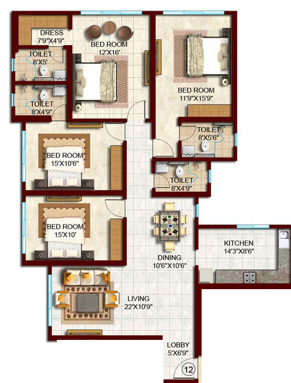 Raj Infinia Floor Plan