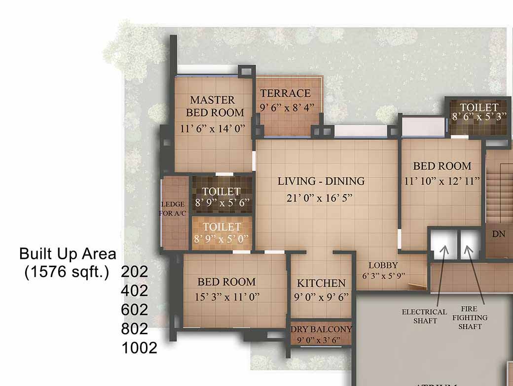 Shapoorji SP Residency Floor Plan