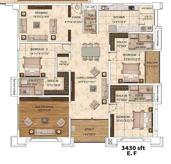 My Home Bhooja Floor Plan