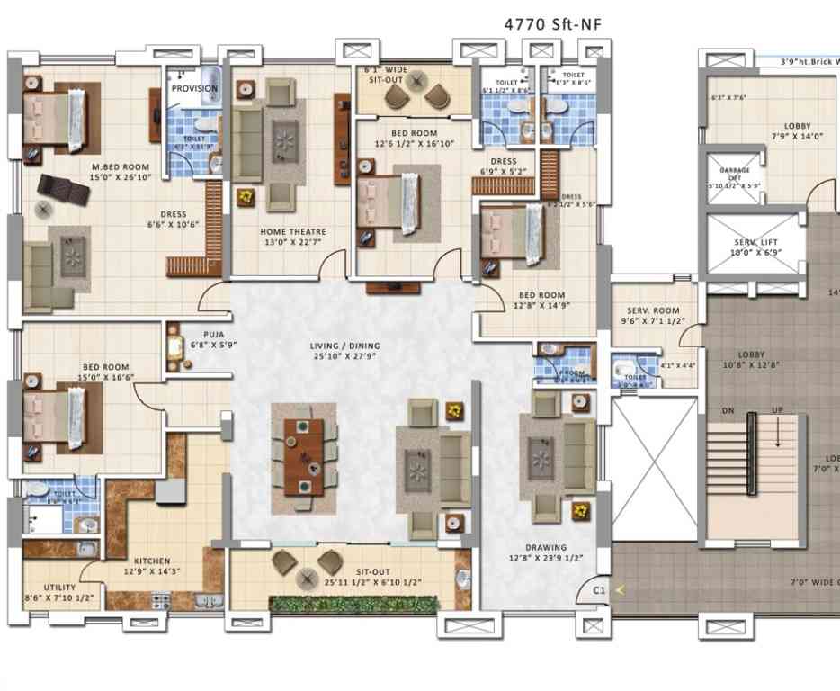 My Home Abhra Floor Plan