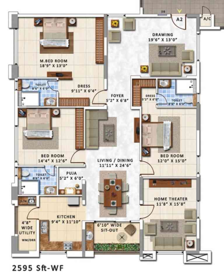 My Home Abhra Floor Plan