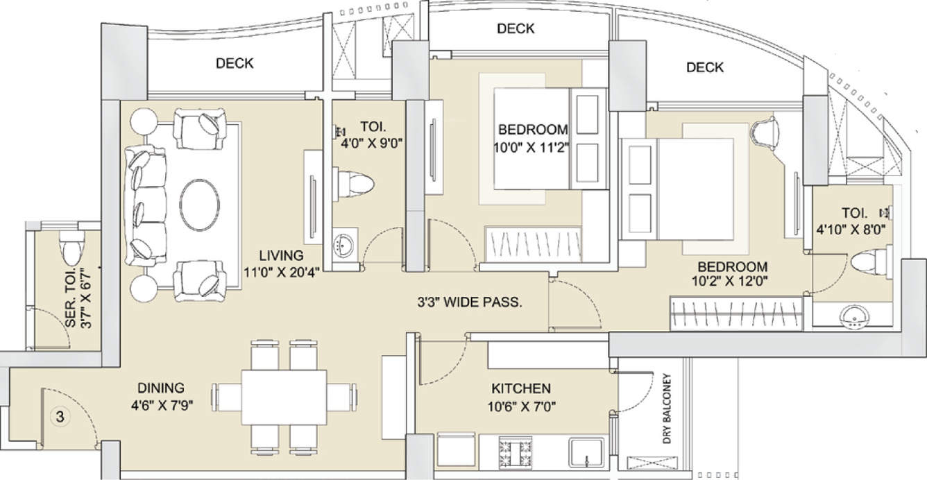 Sunteck City Avenue 1 Floor Plan