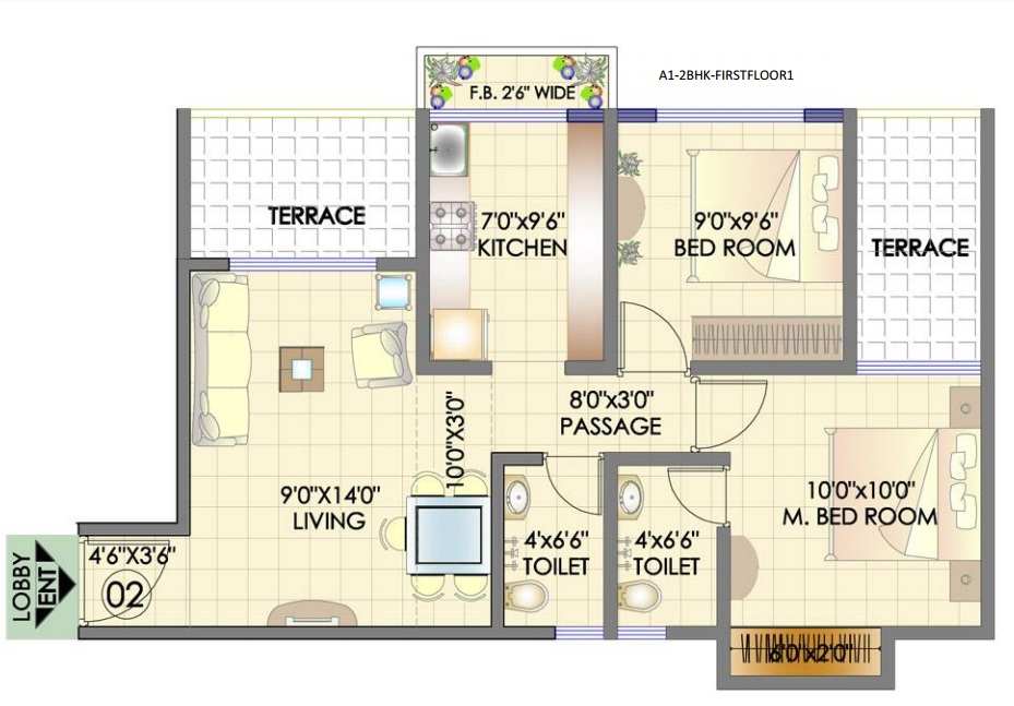 HDIL Residency Park II Floor Plan
