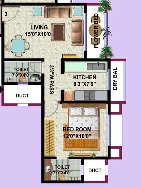 HDIL Galaxy Apartments Floor Plan