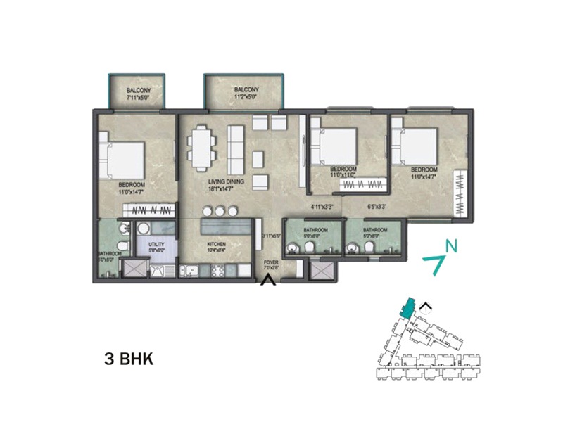 Unishire Pratyaksh Floor Plan