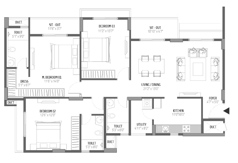 Goyal Orchid Lakeview Floor Plan