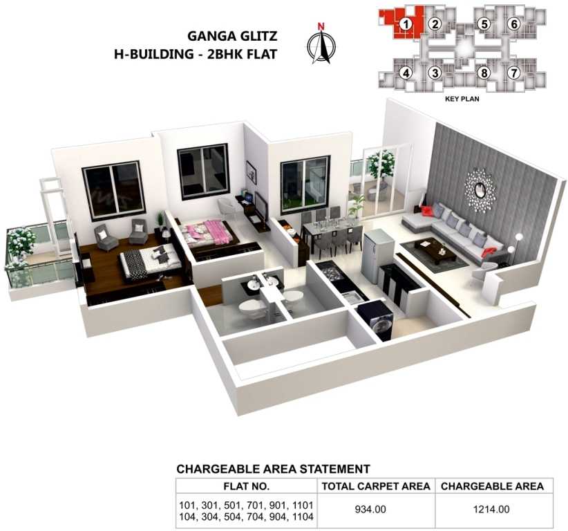 Goel Ganga Glitz Floor Plan
