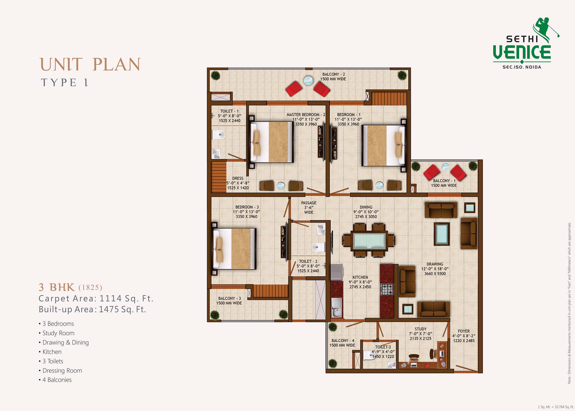 Sethi Venice Floor Plan