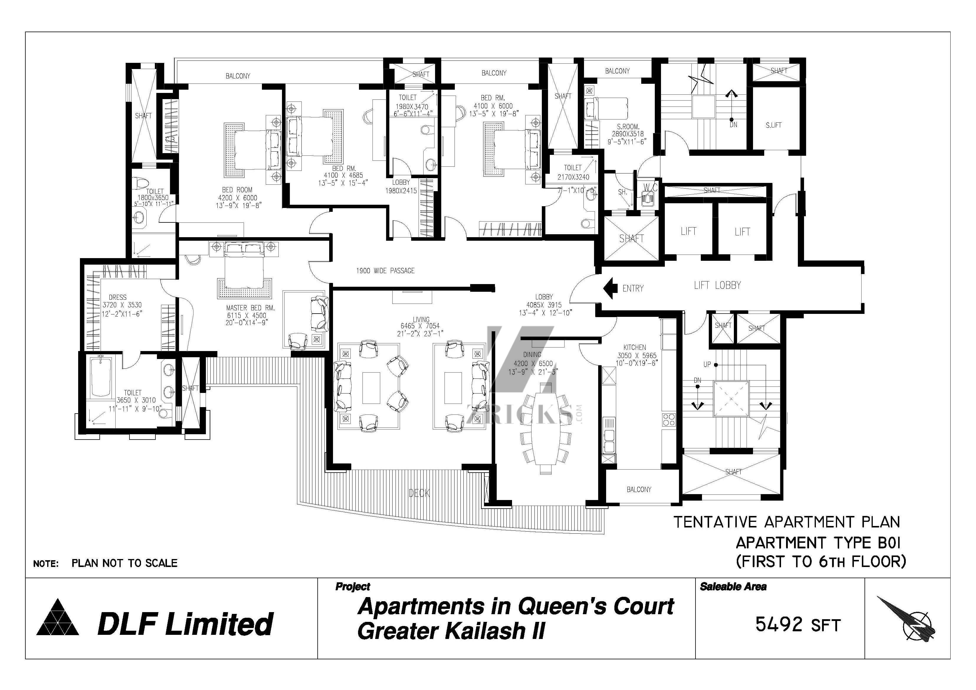 DLF Queens Court Floor Plan