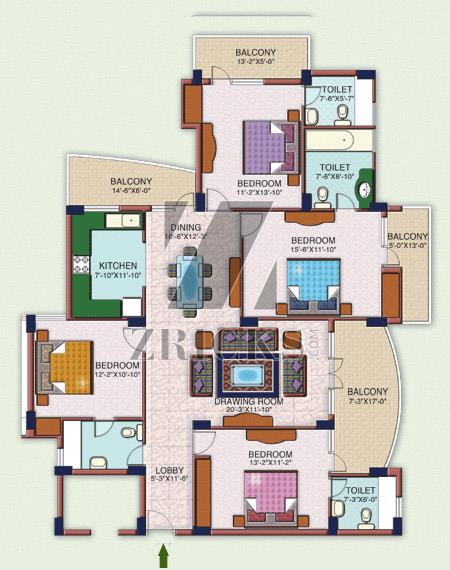 Ramprastha Greens Emerald Heights Floor Plan