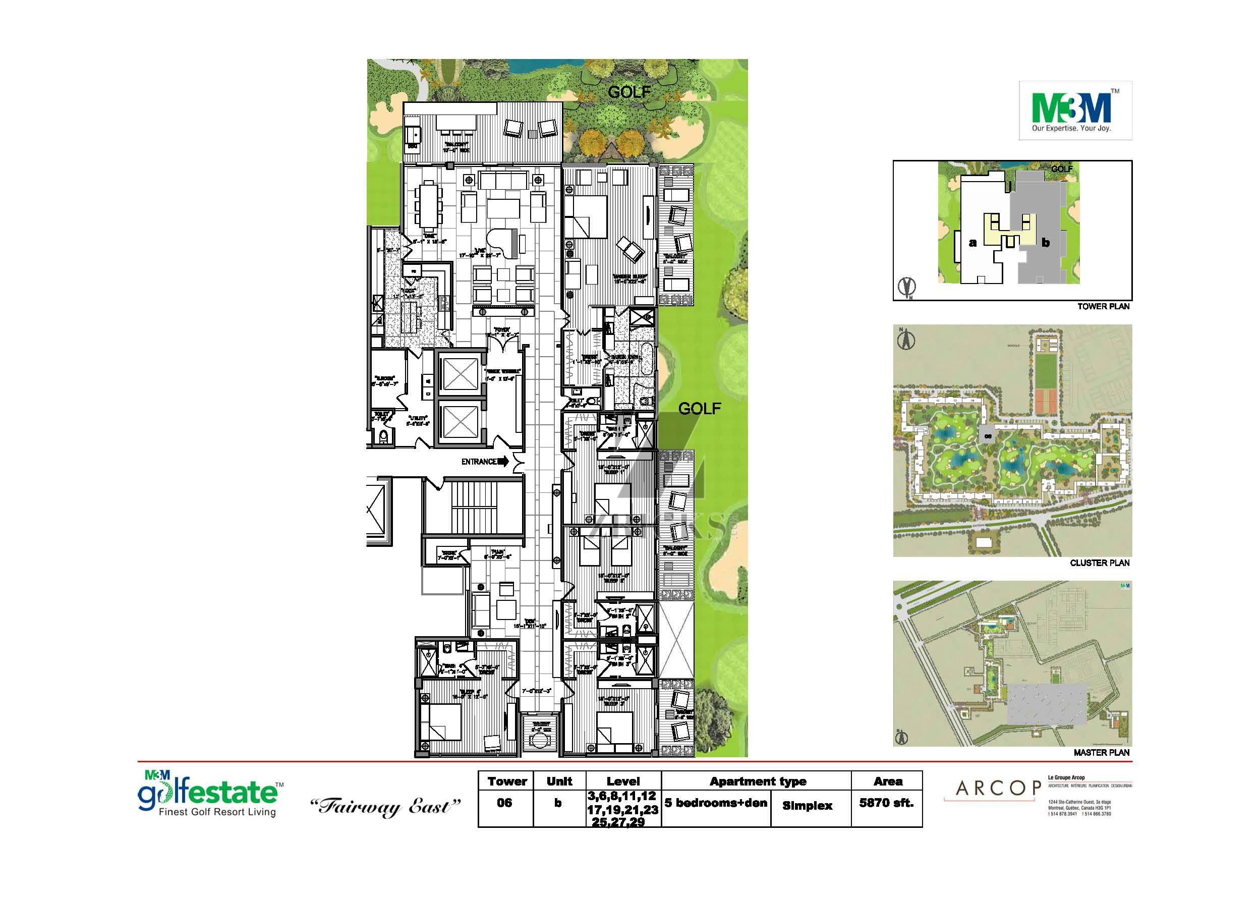 M3M Golf Estate Floor Plan
