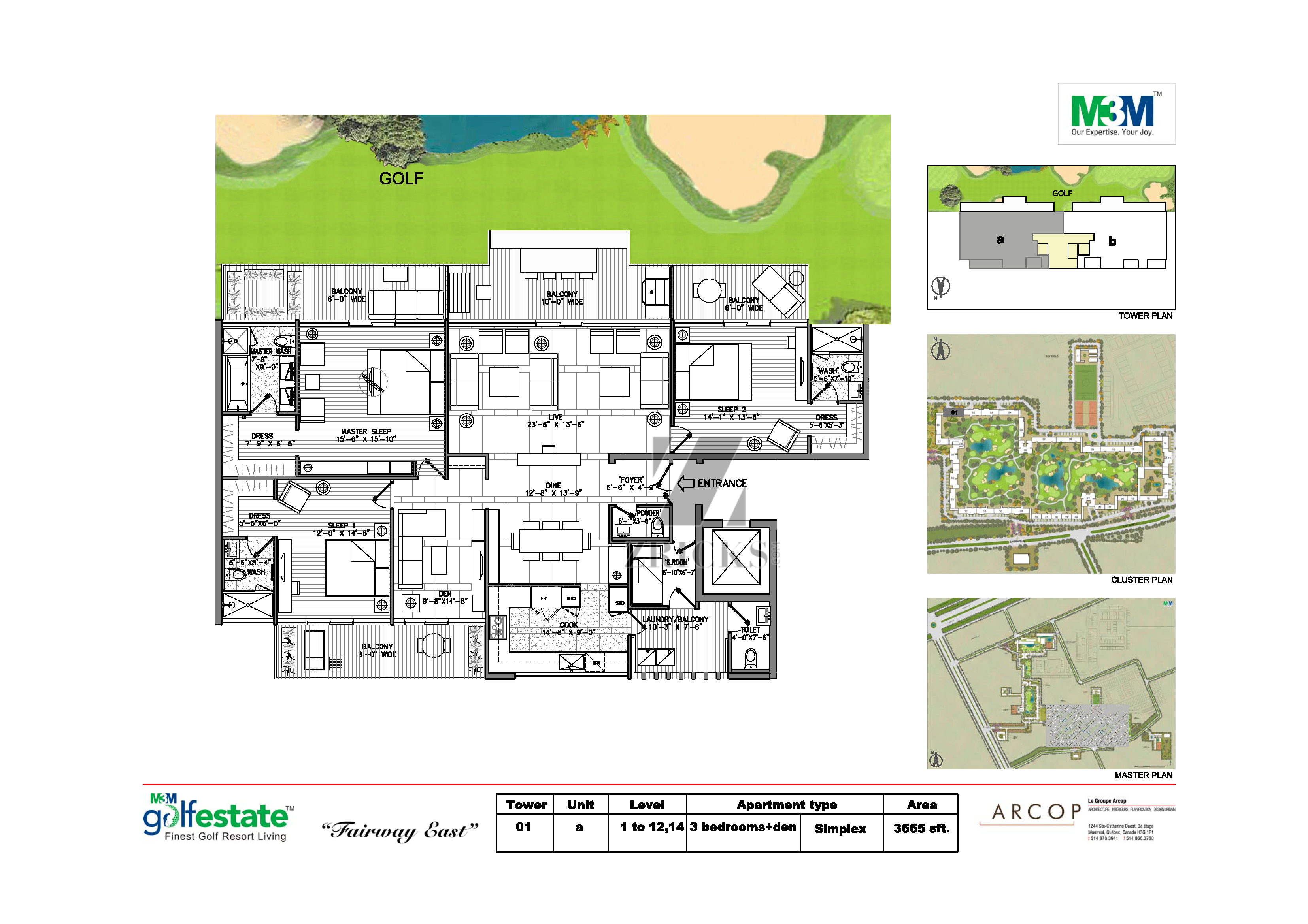 M3M Golf Estate Floor Plan