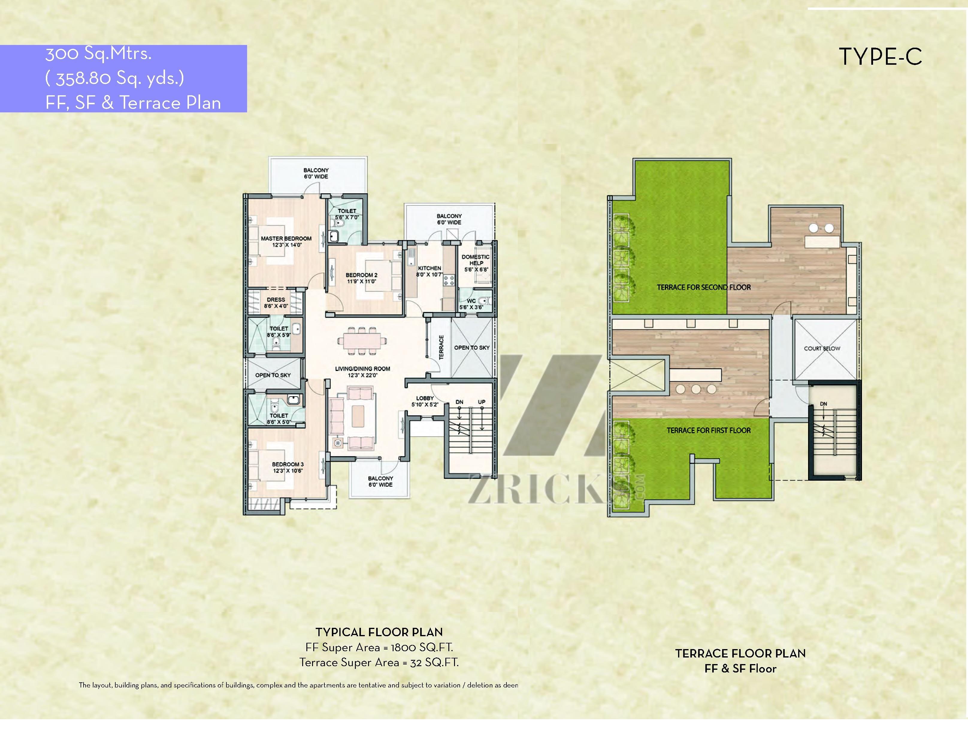 Unitech IVY Terraces Floor Plan