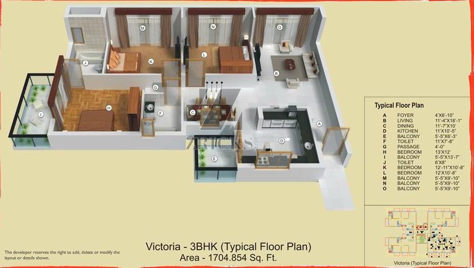 Tata Raheja Raisina Residency Floor Plan