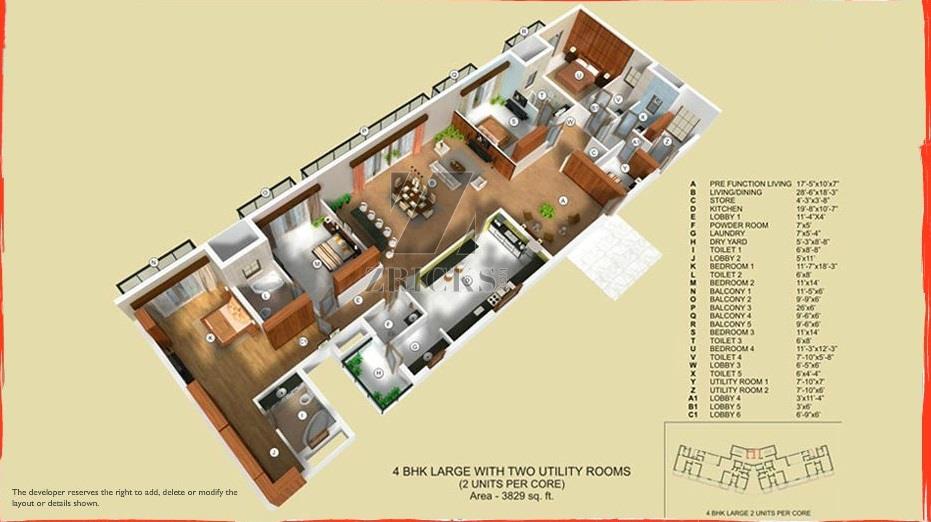 Tata Raheja Raisina Residency Floor Plan