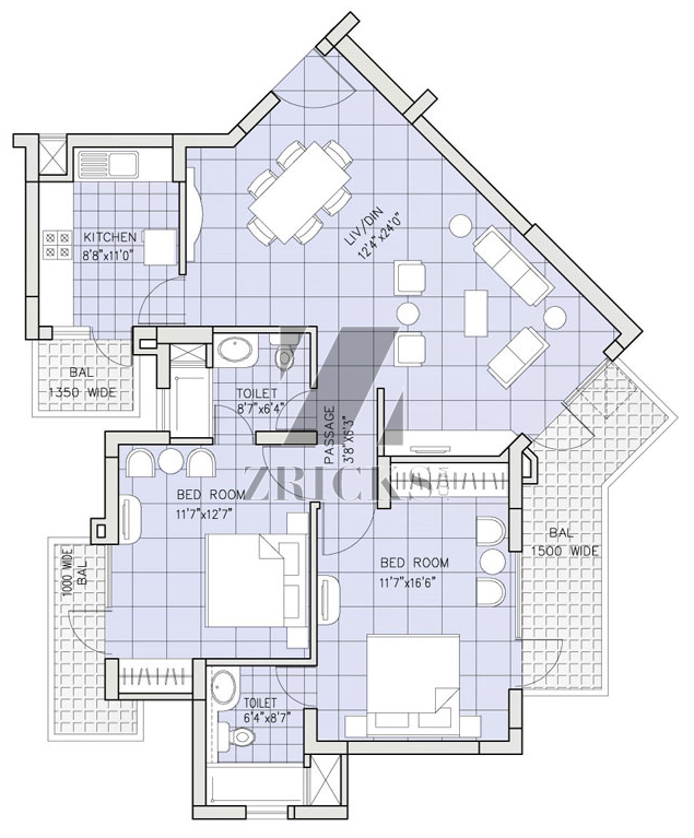 Bestech Park View Residency Floor Plan