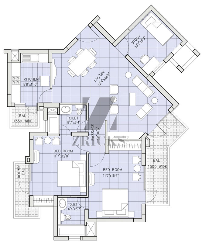 Bestech Park View Residency Floor Plan