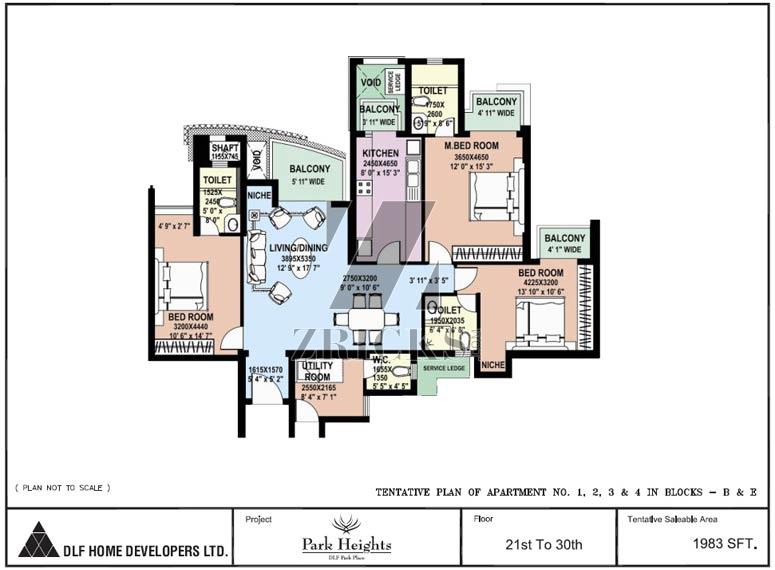 DLF Park Place Floor Plan