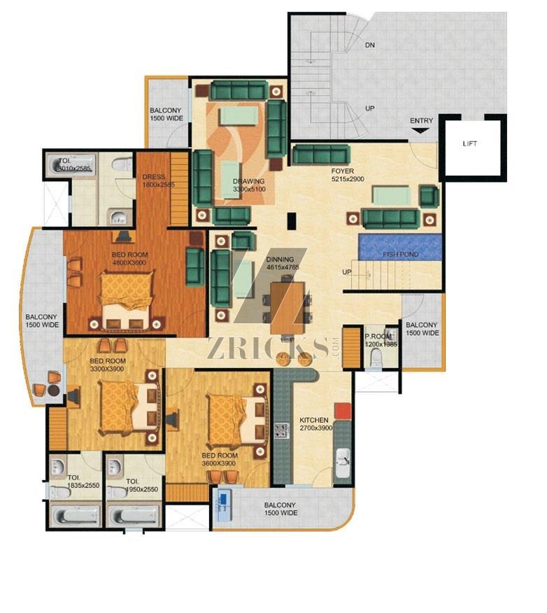 Supertech Emerald Court Floor Plan