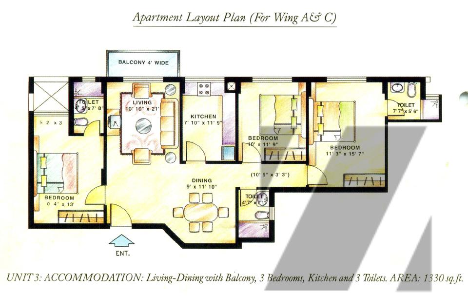 DLF Wellington Estate Floor Plan