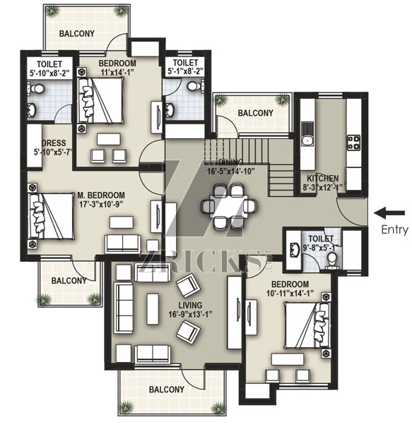 Raheja Shilas Independent Floors Floor Plan